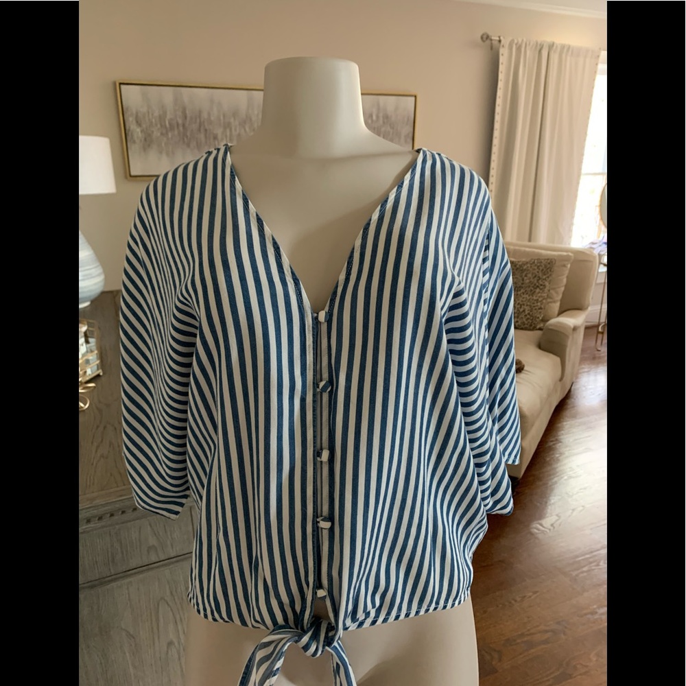 Paige front tie blouse